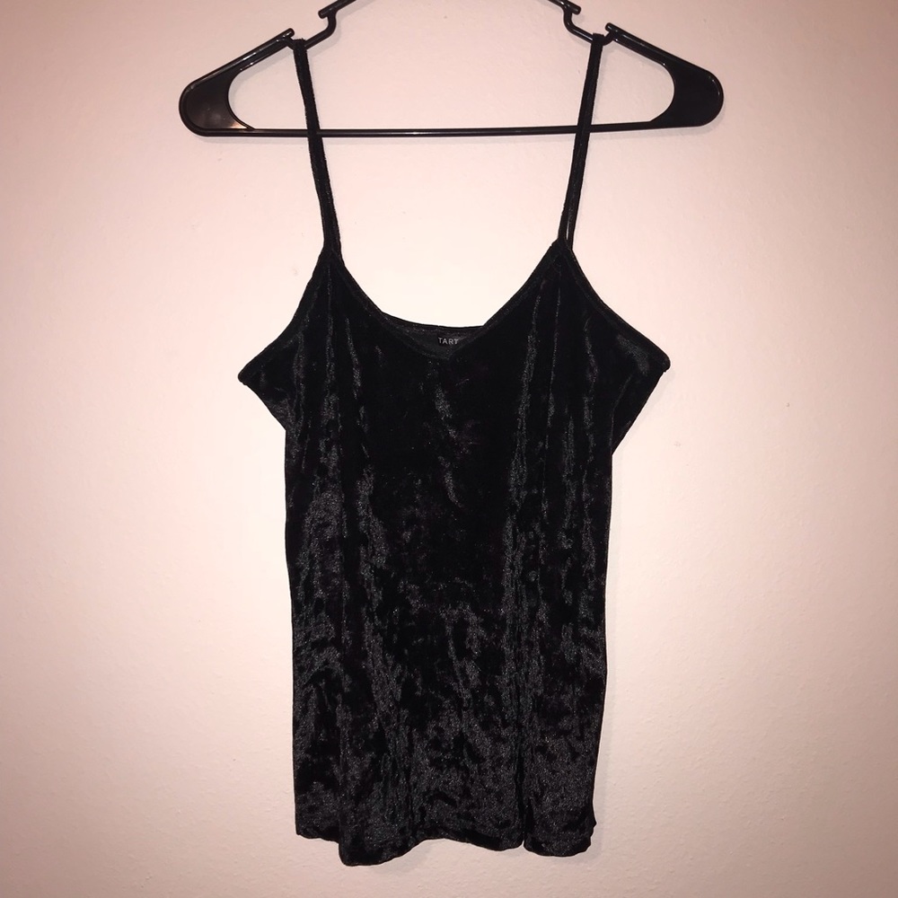 Black velvet tank